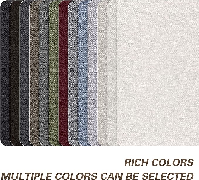 KING MOUNTAIN Fine Linen Fabric Patches, Self-Adhesive, 8x11 inch, 2 PCS, Multi Color, For Linen Sofa and Clothes Repair (Off White, 8" x 11" - 2PCS)