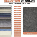 KING MOUNTAIN Fine Linen Repair Patches, Self-Adhesive Linen Fabric Patches, 12X40 inch Extra Size, Multi Color, Can be Used for Linen Sofa Repair and Linen Clothes Repair(12" x 40",Dark Grey 2.0)