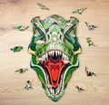 EWA Home Décor – T-Rex Small 80 Pieces – Wooden Jigsaw Puzzle for Adults – Perfect for Artistic Home Decoration and Mindful Relaxation