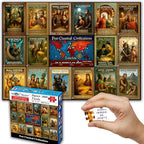 Think2Master Colorful Post Classical Civilization 1000 Pieces Large Format Jigsaw Puzzle: Kids 12+, Teens, Adults & Families. Great Gift with Historical Timeline & World Map. Size: 26.8” X 18.9”