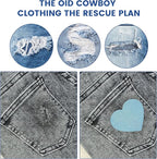 Denim Patches for Inside Jeans - Iron On Patches for Jeans - Jeans Patch for Repairing Pant Holes and Covering Imperfections, Large Size, 4 in. x 60 in.Black