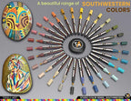 28 Southwestern Colors Acrylic Paint Pens Studio Color Series Markers Set 3mm Medium Tip, Rock Painting, Glass, Mugs, Wood, Metal, Canvas, DIY Projects, Detailing. Non Toxic, Waterbased, Quick Drying