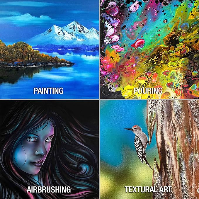U.S. Art Supply 18 x 18 inch Stretched Canvas for Painting, 12oz Triple Primed, 6-Pack - Professional Artist Quality White Blank 3/4" Profile, 100% Cotton, Heavy-Weight Gesso - Acrylic Pouring, Oil