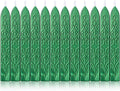 Yoption 12 Pcs Sealing Wax Sticks with Wicks, Antique Metallic Green Totem Fire Manuscript Seal Wax for Wax Seal Stamp (Metallic Green)