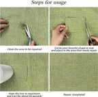 KING MOUNTAIN Linen Fabric Iron-on Repair Patch, Inside&Outside Fabric Repair Patch, 3"x60" with Backing Glue Linen Repair Decorative Patch kit (Off-White)